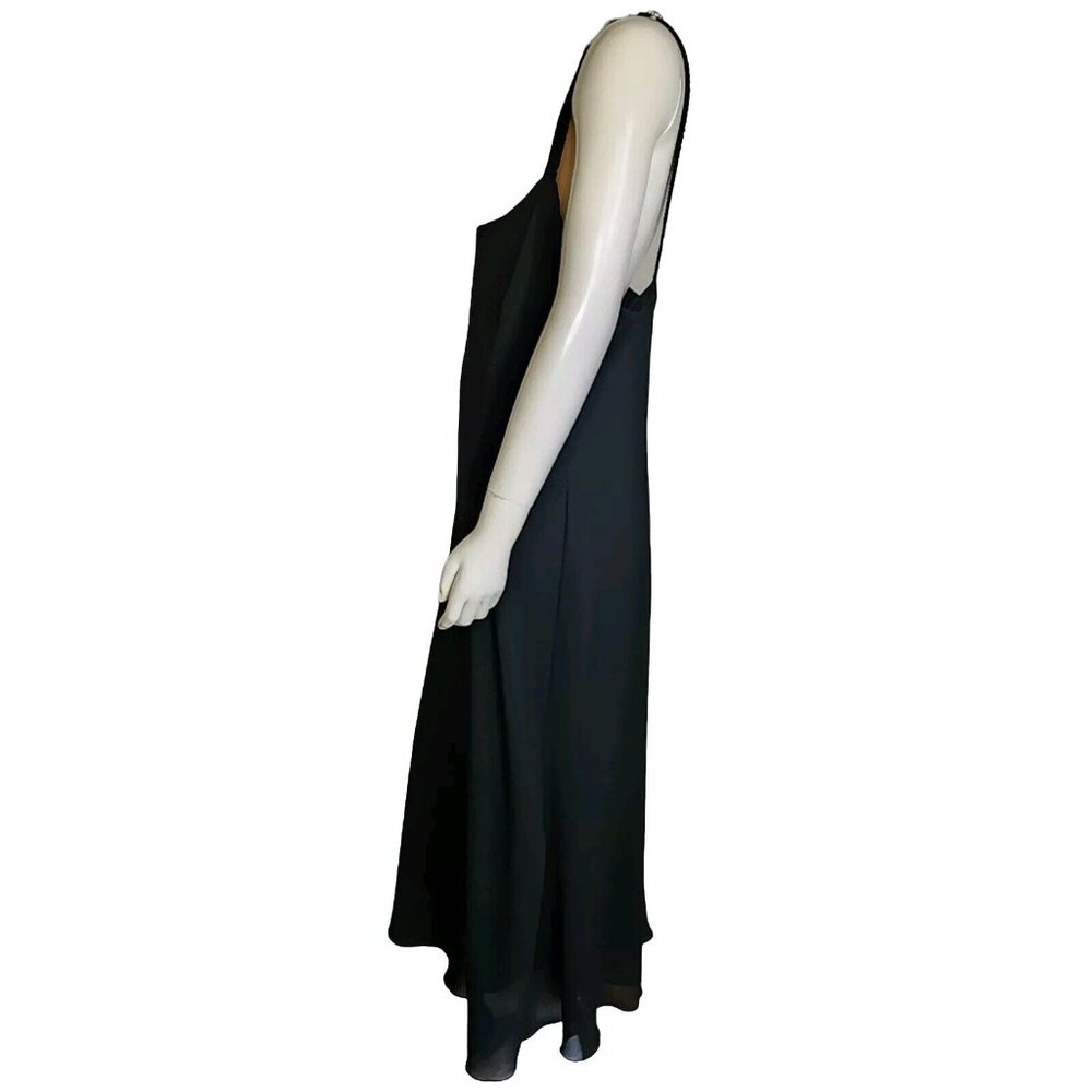 Connected Apparel Solid All Black Spaghetti Strap… - image 2